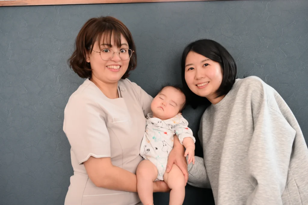 出張専門助産師みやしたさんと利用者家族