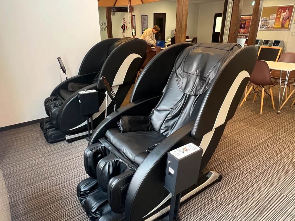 つるつる温泉のマッサージチェア